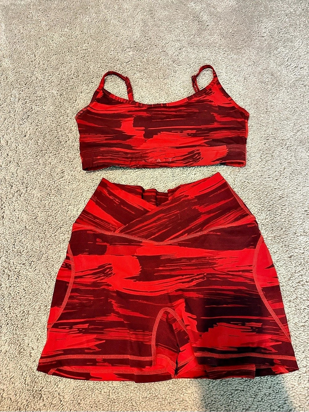 Alphalete Red & Black Athletic Set Like New